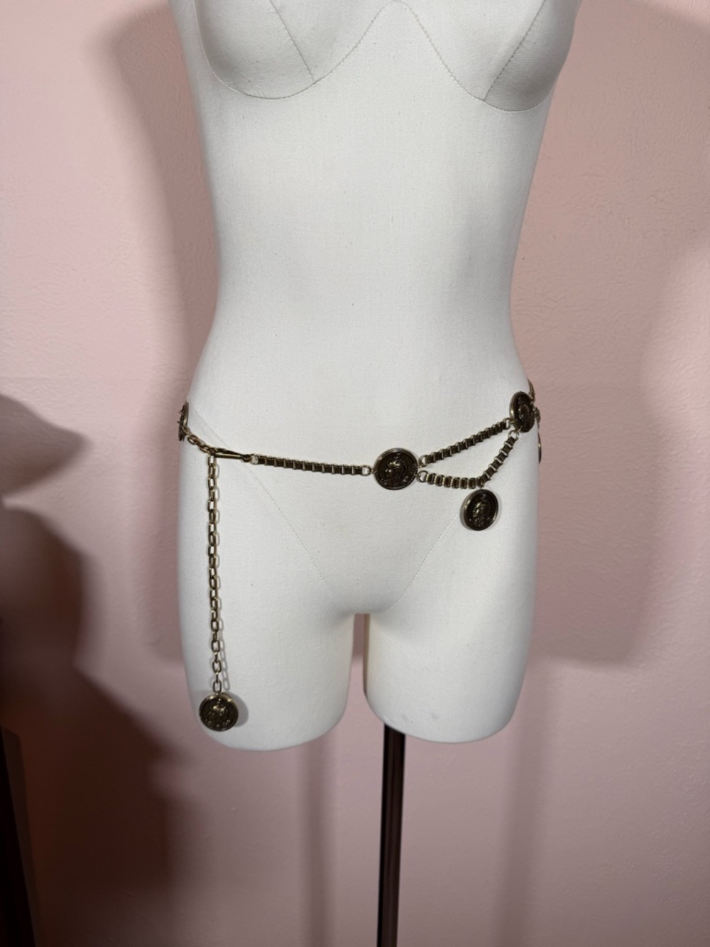 Vintage Victorian antique Gold Greek God Queen Hera Festoon chain belt - Picture 15 of 17